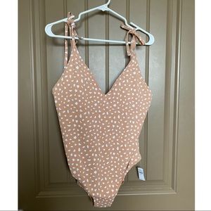 Aerie V Pique One Piece Swimsuit